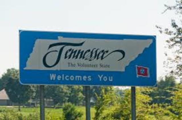 Tennessee becomes tenth state to secede from union