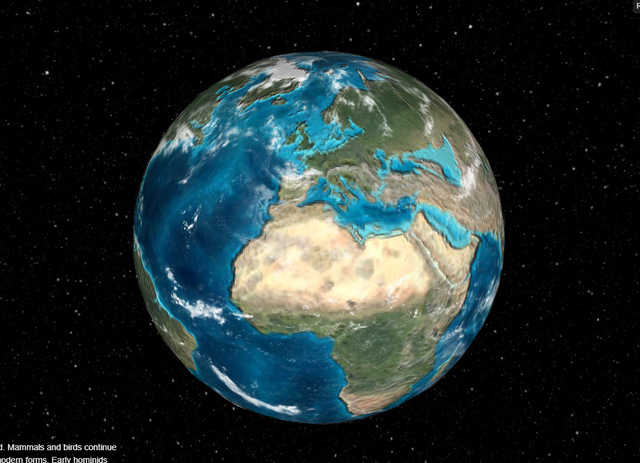 Expansión de la tierra - 10.000.000 atrás