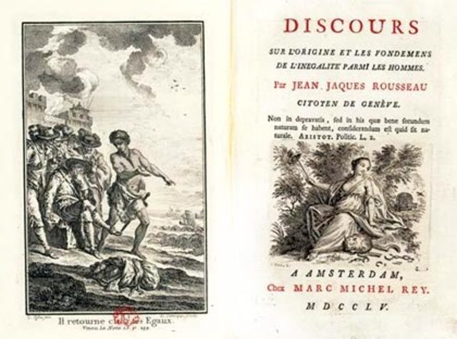 Rousseau publica Discurso sobre el origen y los fundamentos de la desigualdad entre los hombres
