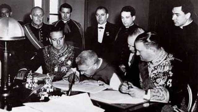 Firma del Concordato con la Santa Sede