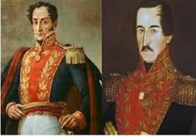 Rivalidades entre Bolivar y Santander