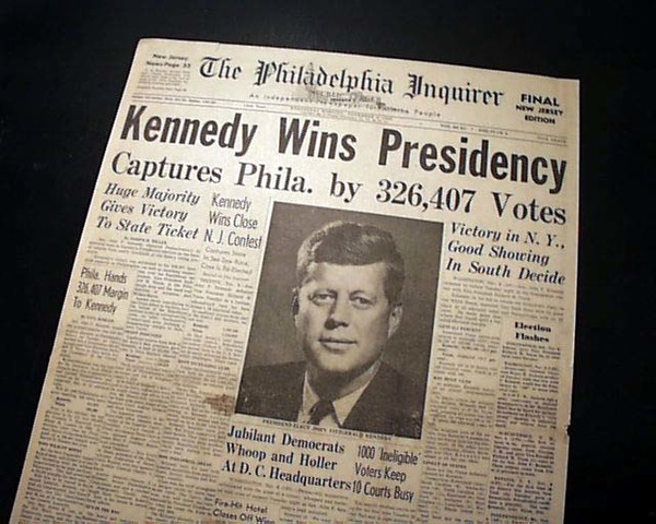 JFK wins Presidency