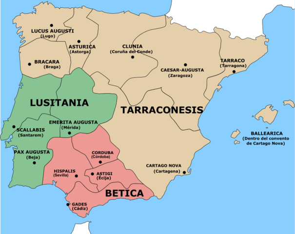 División de la península en provincias.