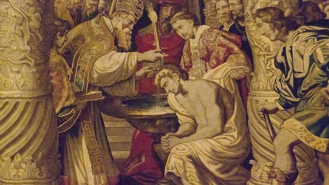 Constantine becomes christian