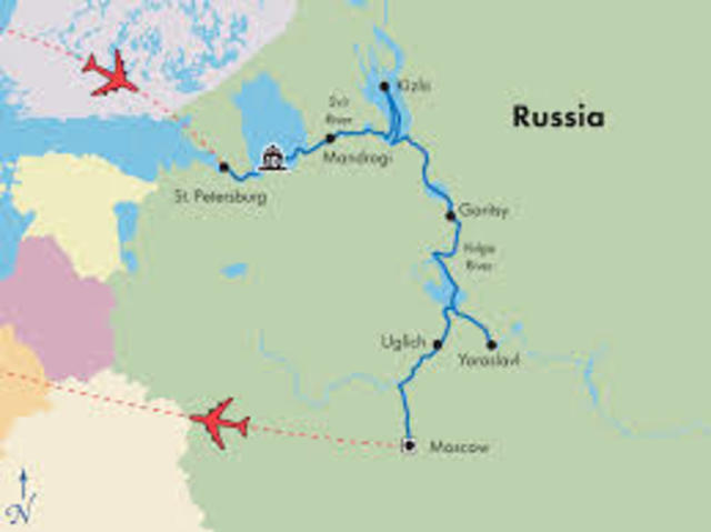 The capital of Russia changed from St Petrograd to Moscow