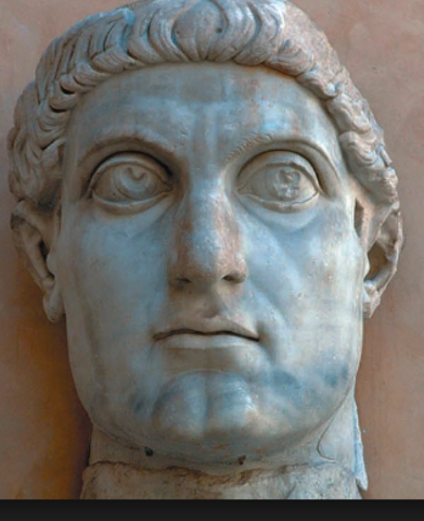 Constantine Declares acceptance in Christianity