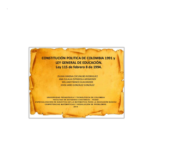 CÓDIGO NACIONAL DE EDUCACIÓN (1991)