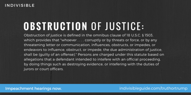 Obstruction of justice