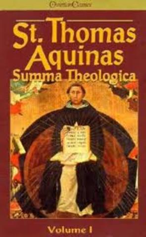 Work on the Summa Theologica Begins