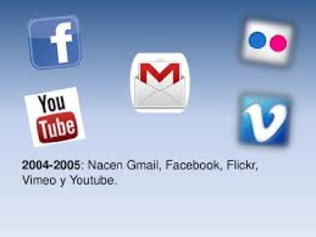 Facebook, Gmail, Flickr y Vimeo