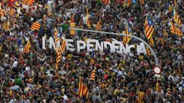 Manifestació a Brussel·les a favor de la independència