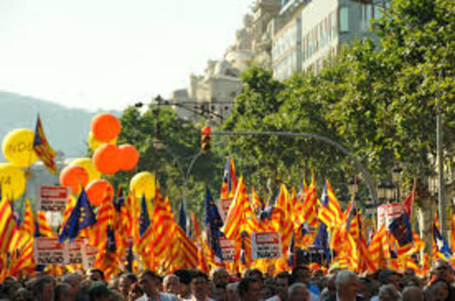Manifestació: «Som una nació i tenim el dret de decidir»