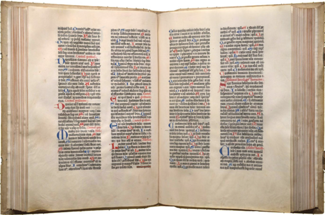Gutenberg Bible--first printed Bible