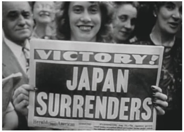 Japan surrenders.