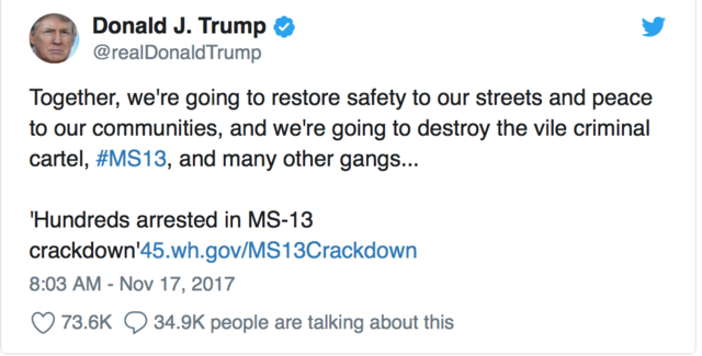 Presidente Trump y MS-13