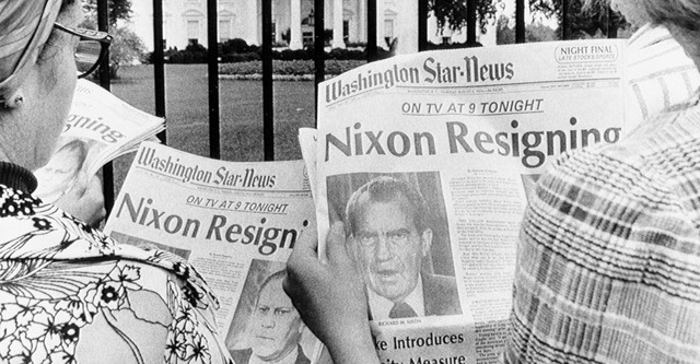Nixon Resigns Presidency