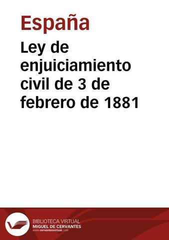 LEY DE ENJUICIAMIENTO CIVIL