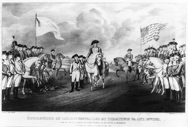 Cornwallis forced to surrender.!