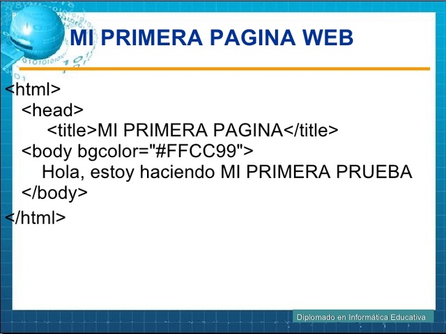 Creacion de la primera pagina web