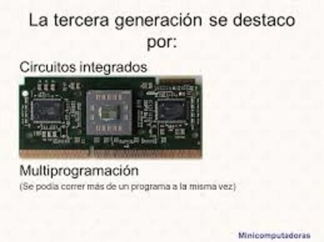 Tercera generación Circuitos integrados y multi programación