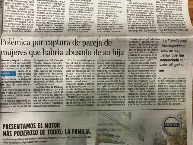 Polemica por captura de pareja de mujeres que habrían abusado de su hija