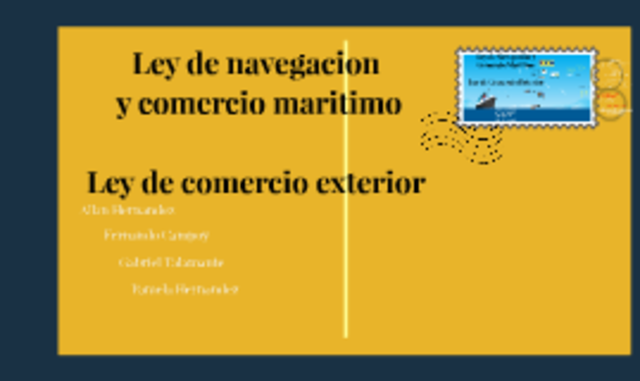 Ley de navegación y comercio marítimo