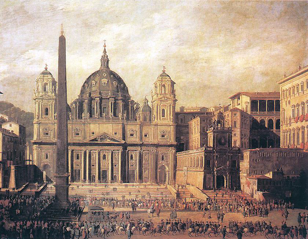 Comienza la construcción de la Catedral de San Pedro, Roma.