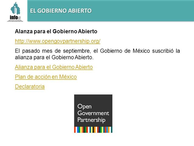 El gobierno abierto en México