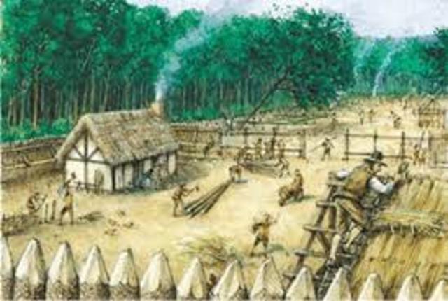 When was Jamestown settlement was established?