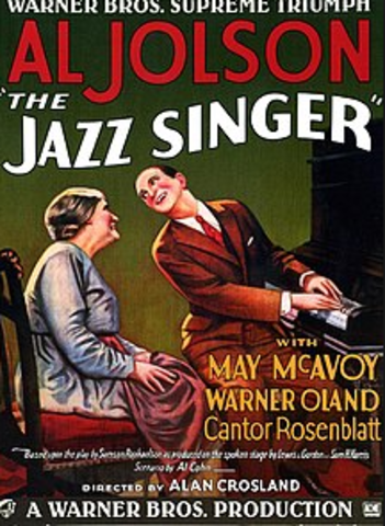 The introduction of sound into movies