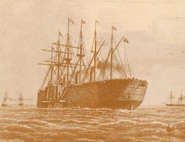 Tentativa de conectar Londres e NY por Telégrafo elétrico.