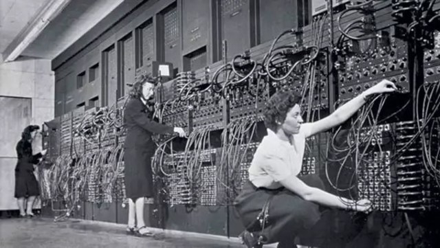 La máquina ENIAC.