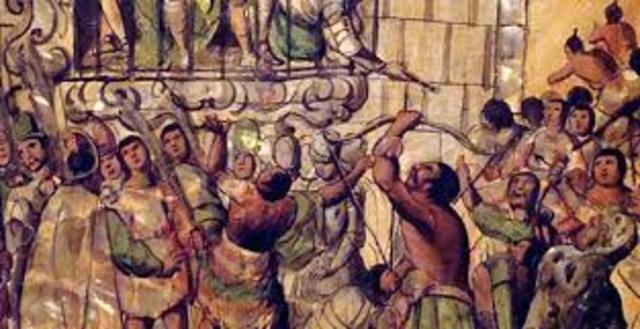 Los mexicanos asesinan a Moctezuma II, instigados por Cortez