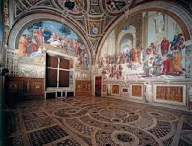 Rafael Sanzio, finaliza la Escuela de Atenas y la Madona Sixtina