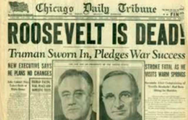 FDR Dies/ Truman Takes Office