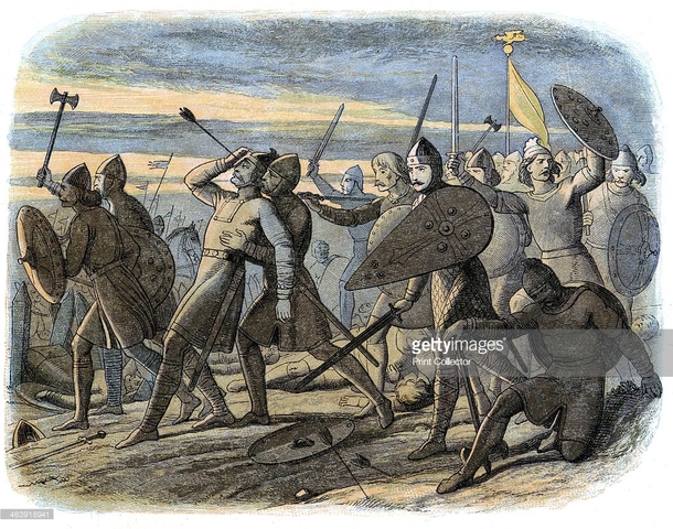 King Harold was killed in the battle of Hastings.