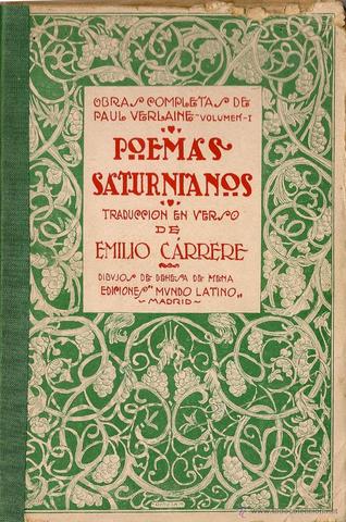 "Poemas saturnianos" Paul Verlaine