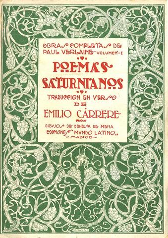 "Poemas saturnianos".