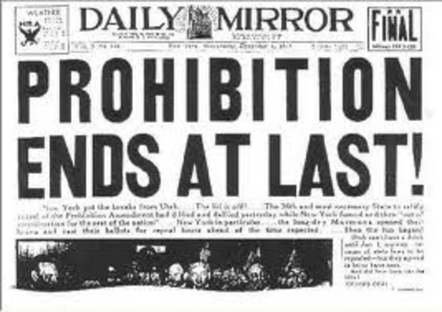 Prohibition Ends