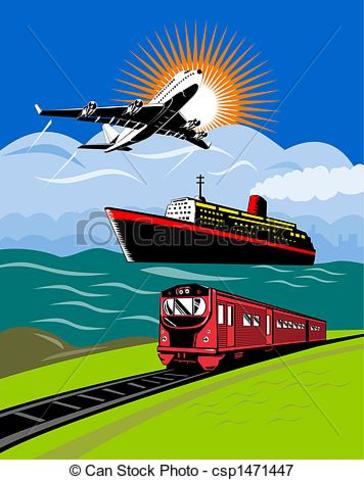 Avión, Tren y Barco