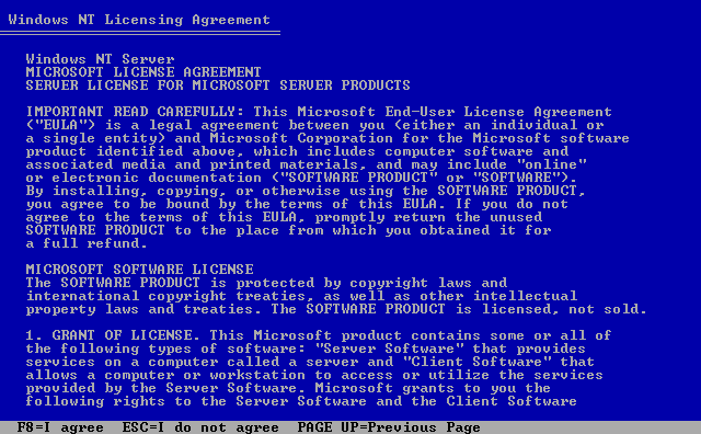 Software de Windows NT 3.5