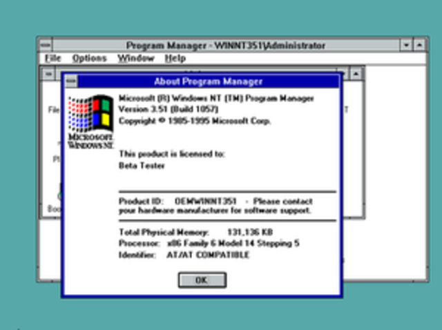 Windows NT 3.51 1995