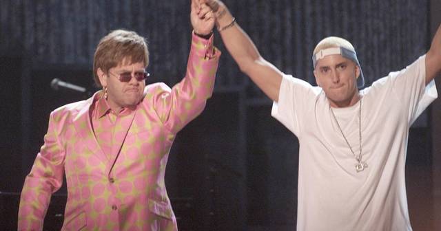 Performing with Elton John at Grammy