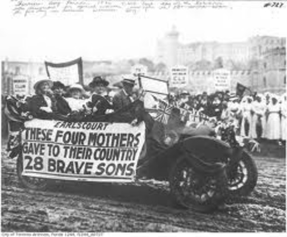 Women join the workforce at home as men join the war effort.