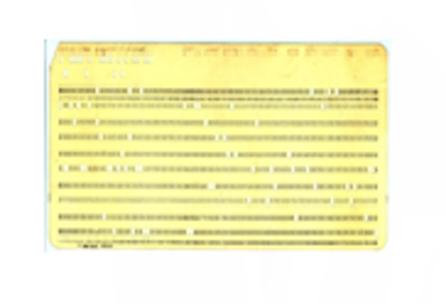 TARJETA PERFORADORA DE HOLLERITH