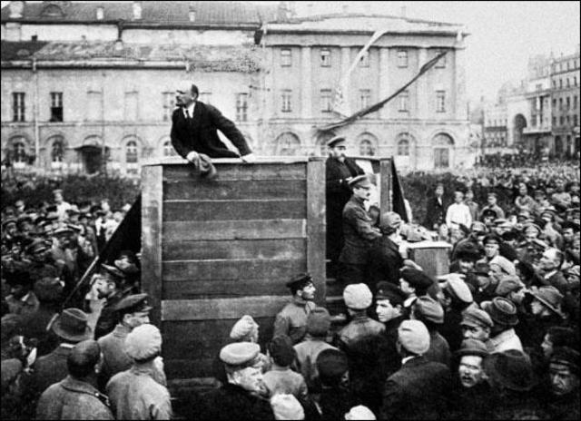 Lenin issues his April Theses