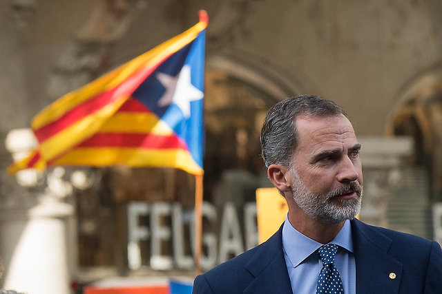 Protesta per la visita de Felip VI a Barcelona
