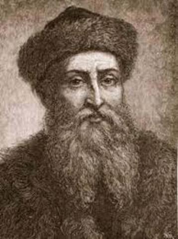 johannes gutenberg imprenta asmatu zuen