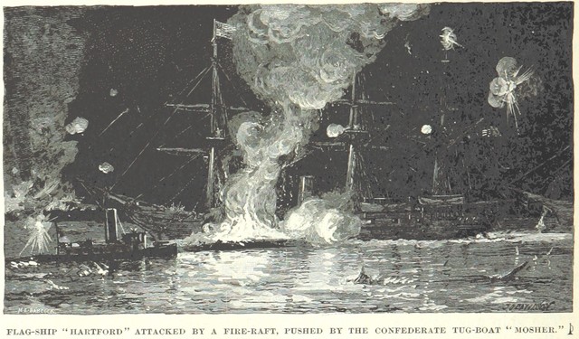 Commander Farragut's fleet weighs anchor at New Orleans