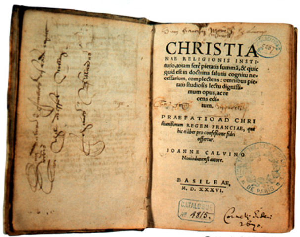 CALVINO. LIBRO INSTITUCION DE LA RELIGION CRISTIANA